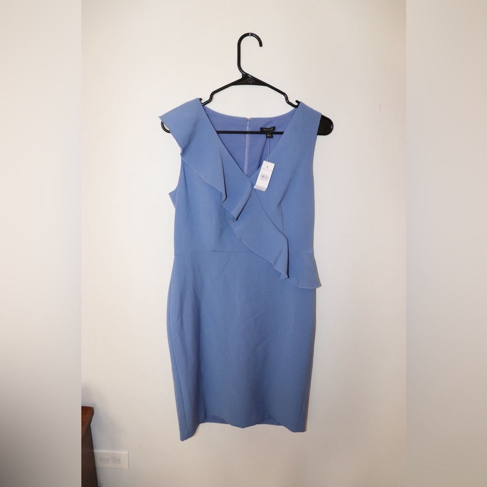 Ann Taylor Asymmetrical Blue Dress